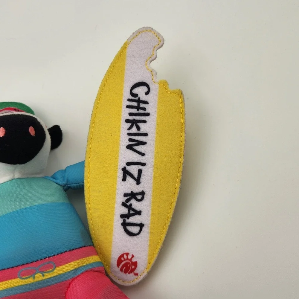 Chick-fil-A Summer 2022 Plush Cow Doll Toy Surf Board Retro Chikin Iz Rad 10